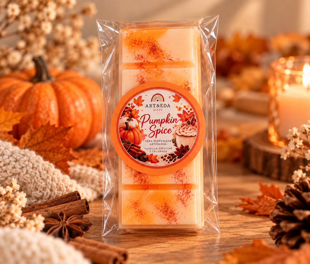 🎃 Tableta de Cera Perfumada · Pumpkin Spice