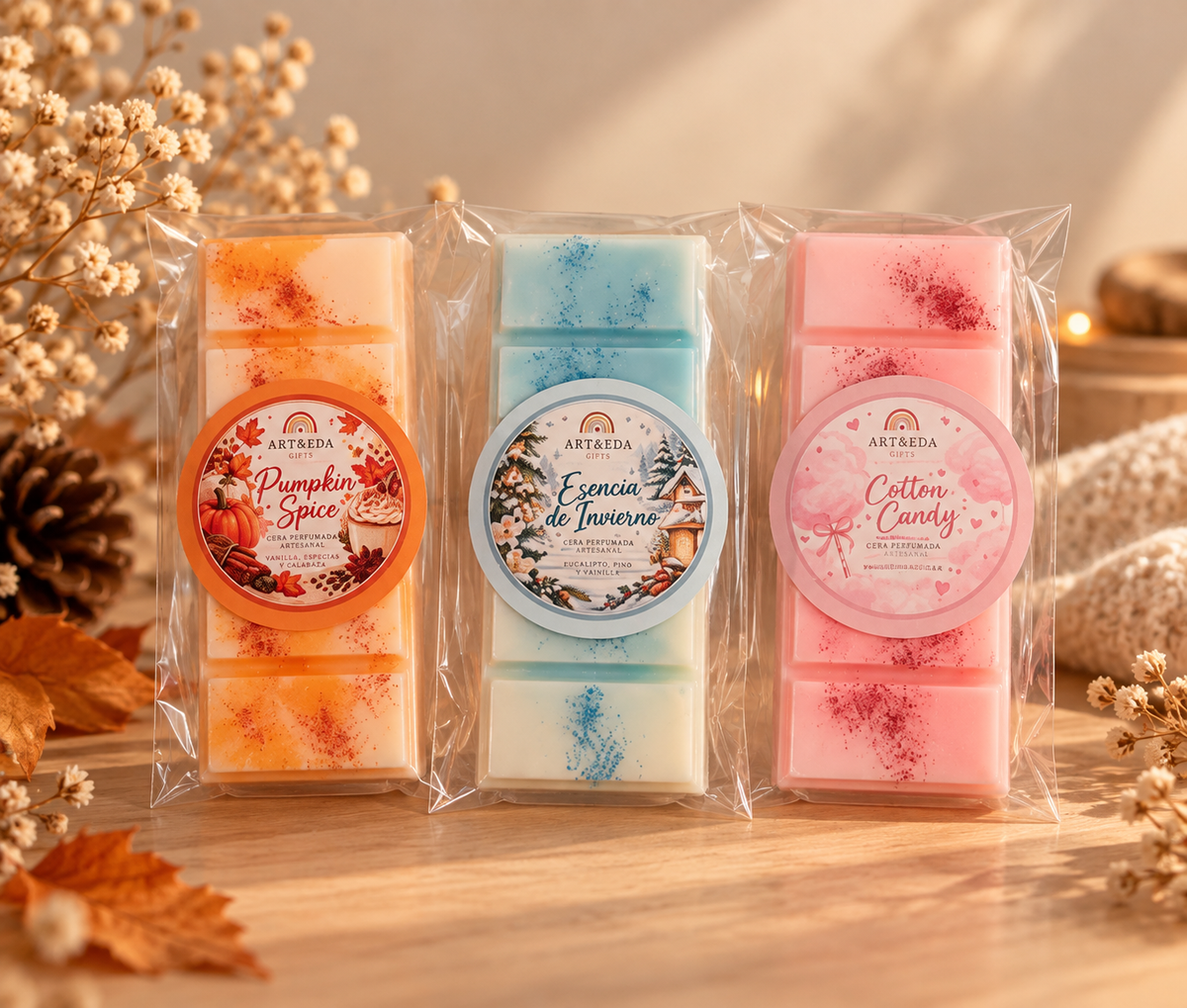 Pack Aires de Otoño · 3 Tabletas de Cera Perfumada