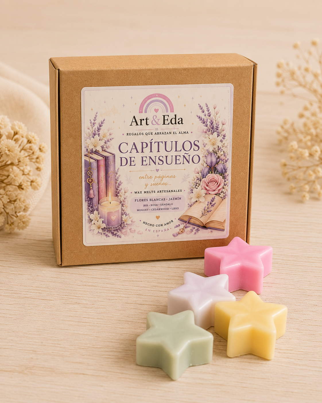 Wax Melts "Capítulos de Ensueño" 📖✨ | Flores Blancas y Jazmín |
