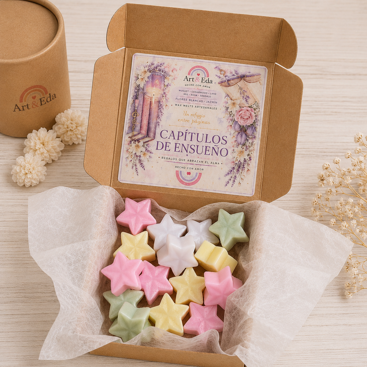 Wax Melts "Capítulos de Ensueño" 📖✨ | Flores Blancas y Jazmín |