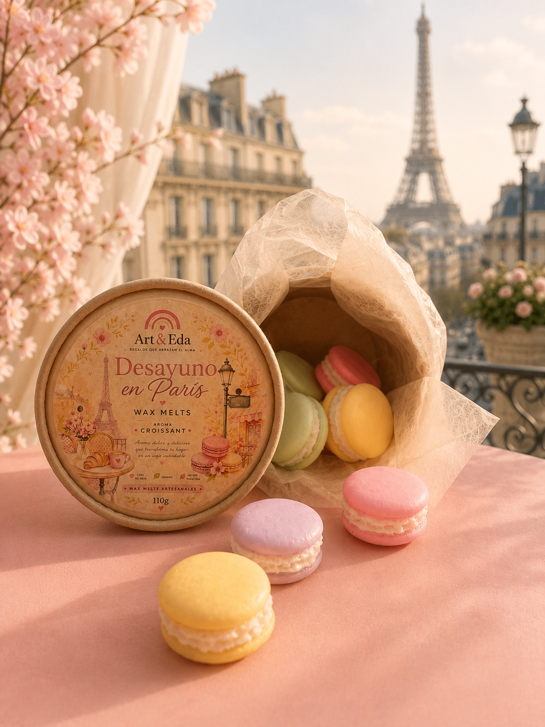 Wax Melts 🥐 Desayuno en París 🥐 – Croissant y Leche Caliente (110 g)