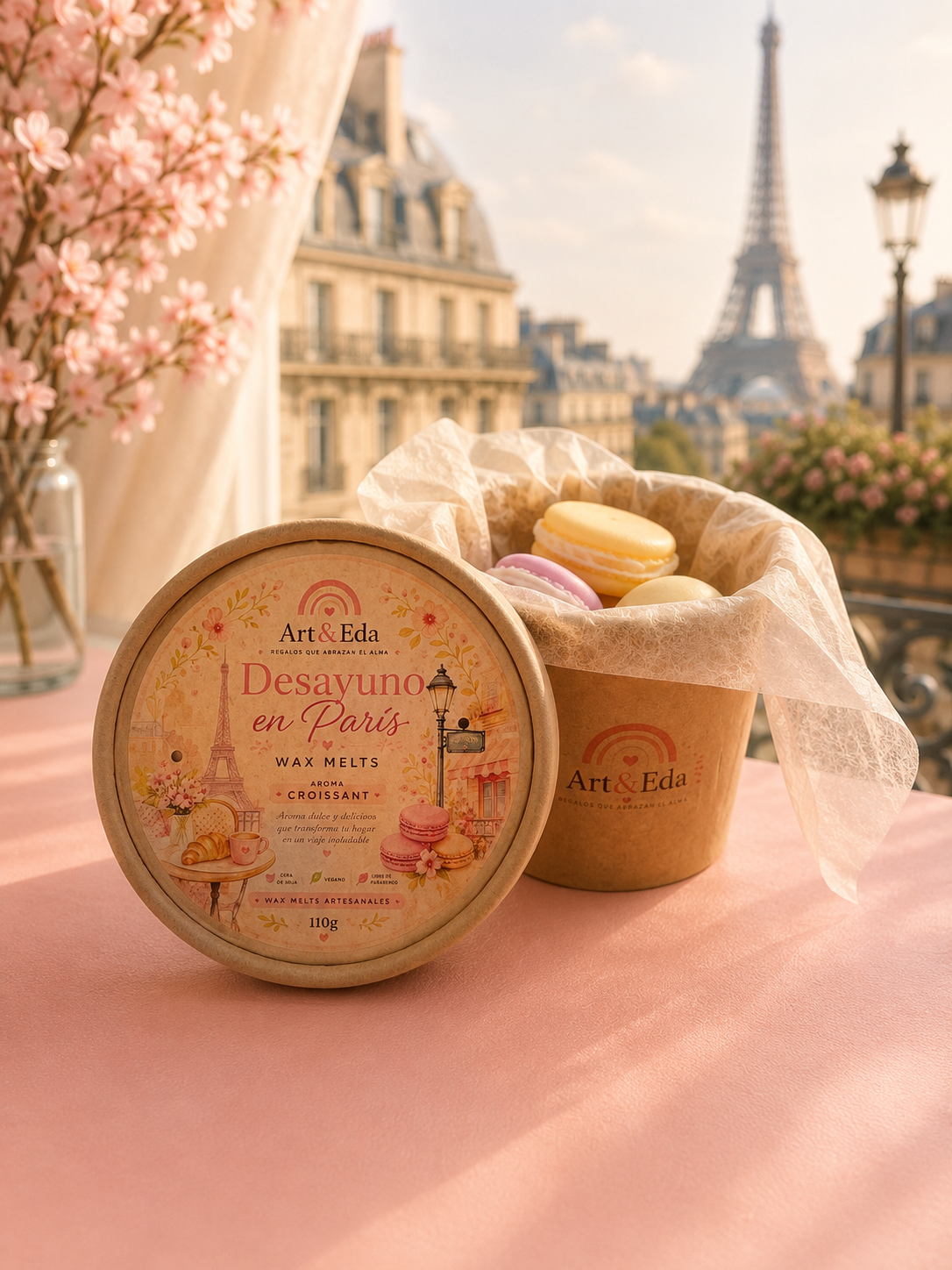 Wax Melts 🥐 Desayuno en París 🥐 – Croissant y Leche Caliente (110 g)