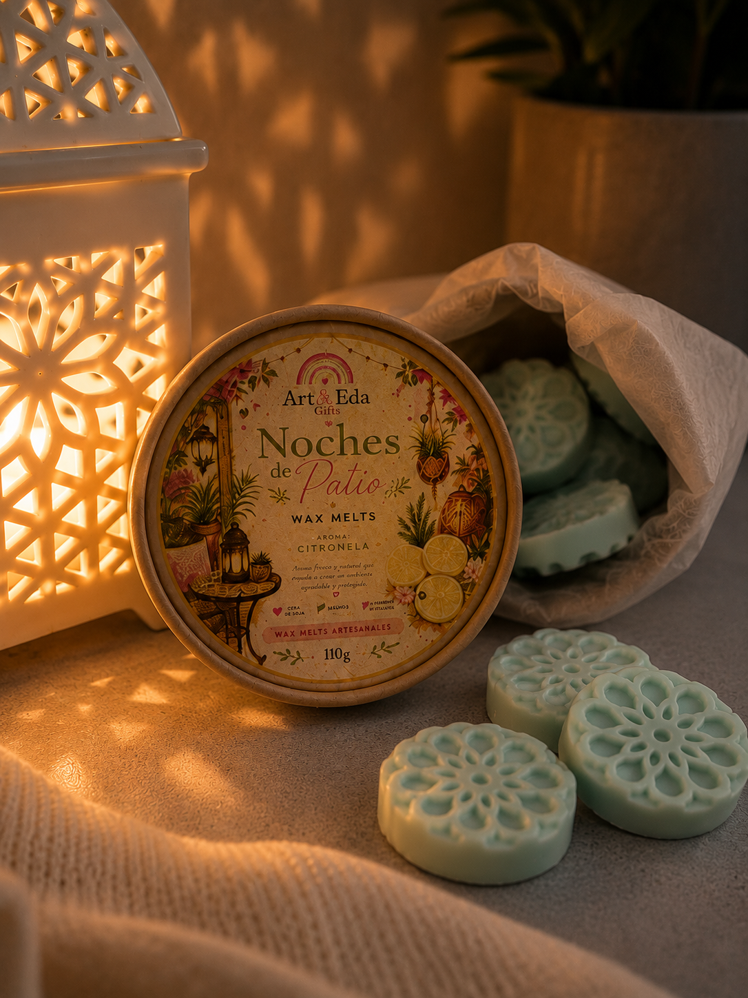 Wax Melts 🌙 Noches de Patio 🌿 – Aroma Citronela (110 g)